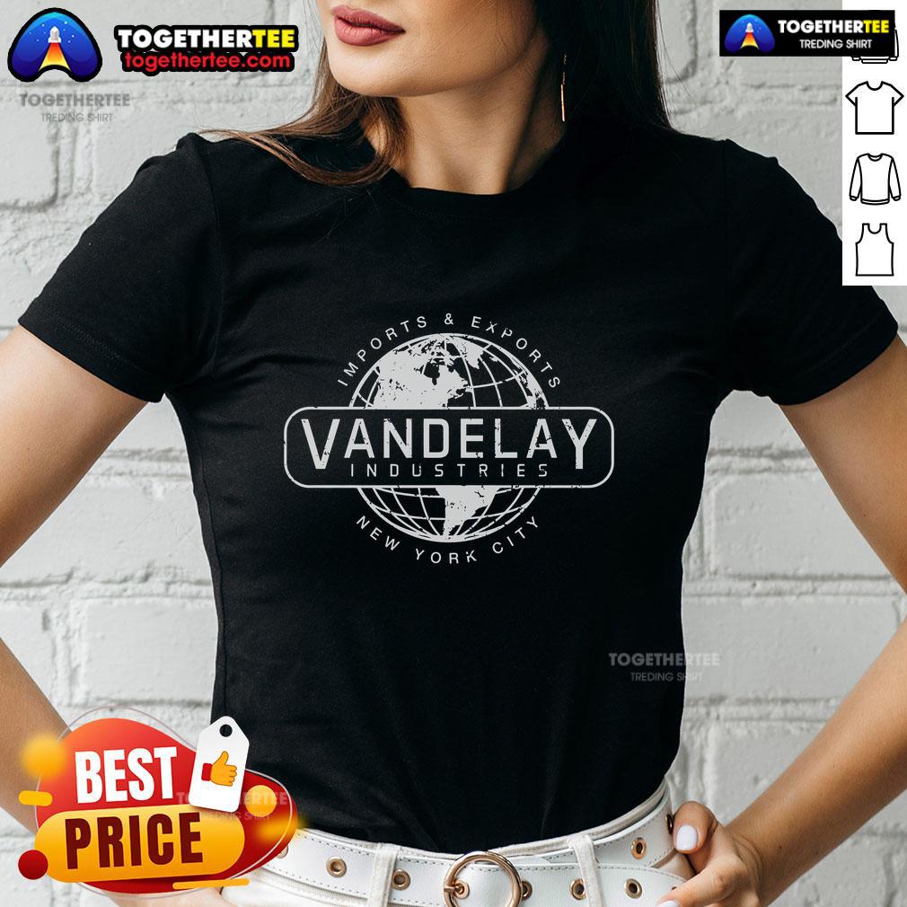 Alt Text: Vandelay Industries Ladies Tee from Official Imports & Exports, featuring a stylish design in New York City.