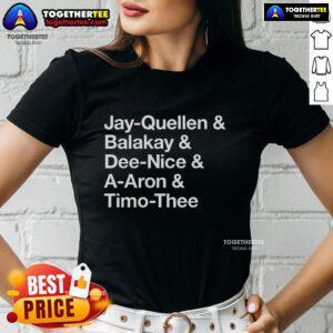 Official Substitute Teacher Names: Jay, Quellen, Balakay, Dee Nice, A-Aron, Timo, Thee Ladies Tee