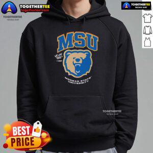 Official Morgan State University hoodie from The Yard Essentials, featuring school colors and logo for proud alumni and students.