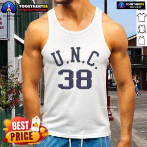 Original Bill Belichick UNC 38 tank top featuring a classic design for fans of football and sports apparel.