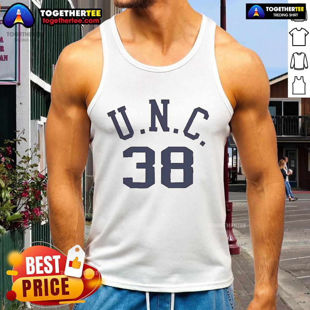 Original Bill Belichick UNC 38 tank top featuring a classic design for fans of football and sports apparel.