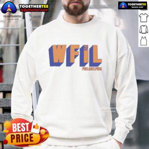 Alt Text: Original Wfil 56 Philadelphia Sweatshirt featuring classic design and vibrant city-themed graphics.