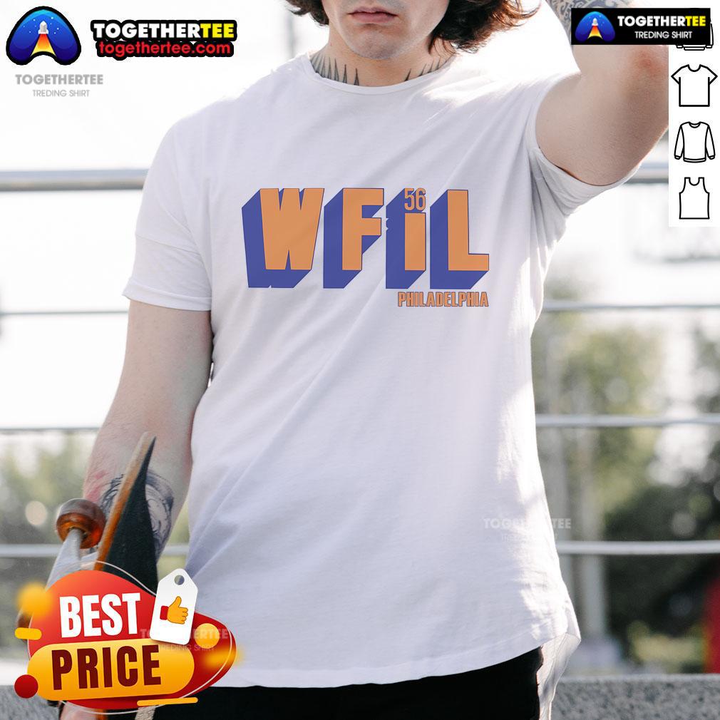 Original WFIL 56 Philadelphia T-Shirt featuring vintage design and classic logo, perfect for nostalgic fans.