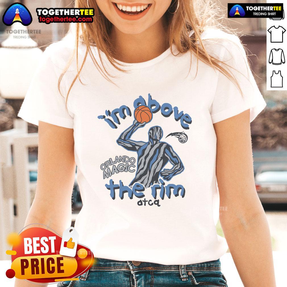 Premium A Tribe Called Quest X Orlando Magic 'I'm Above The Rim' Ladies Tee featuring vibrant graphics and stylish design.
