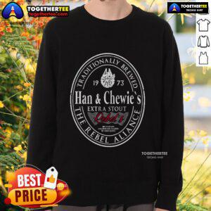 Premium Han Chewies Extra Stout Sweatshirt in cozy fabric, featuring a stylish design and comfortable fit for casual wear.