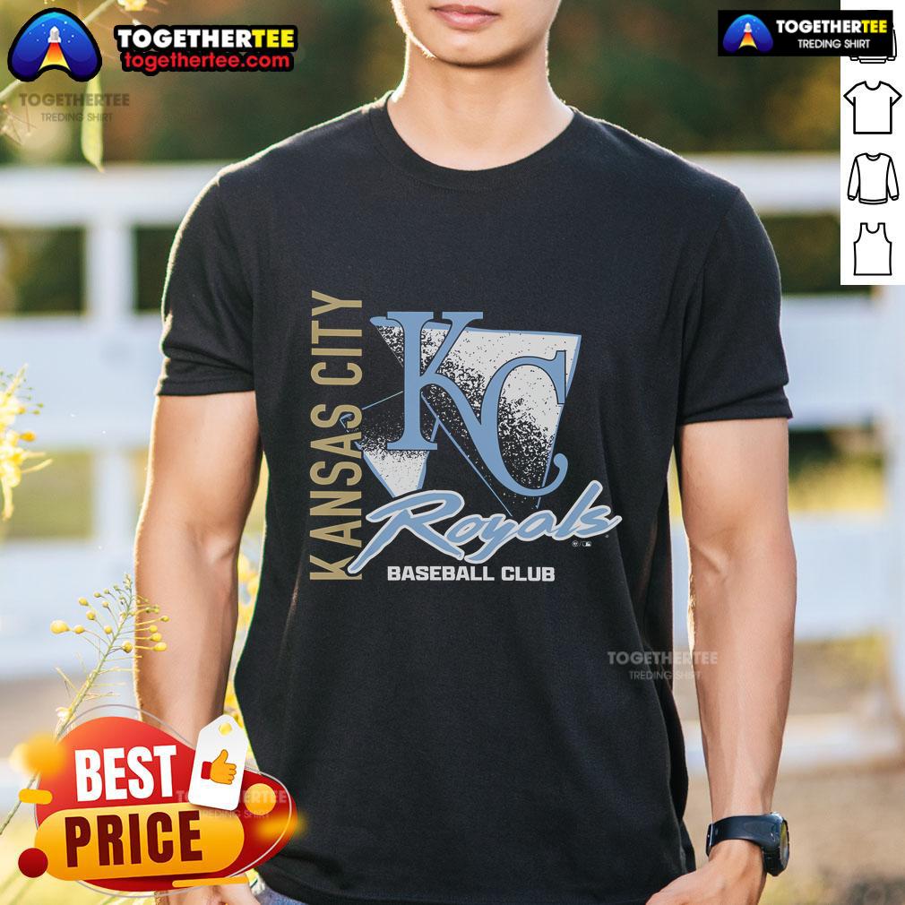 Premium Kansas City Royals Side Arm Baseball Club T-Shirt featuring vibrant team colors and logo, perfect for fans.