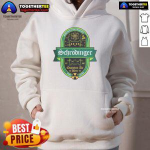 Premium Schrodinger Quantum Ale Beer Cat Hoodie featuring a playful cat design and vibrant colors for science enthusiasts.