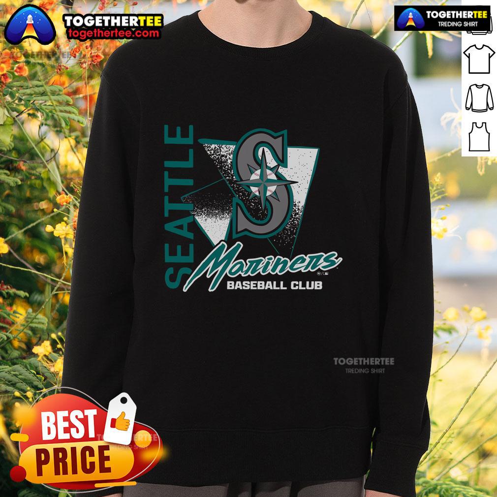 Premium Seattle Mariners side arm baseball club sweatshirt featuring team logo and comfortable fit for fans.