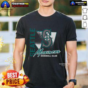 Premium Seattle Mariners Side Arm Baseball Club T-Shirt featuring vibrant team colors and logo, perfect for fans.