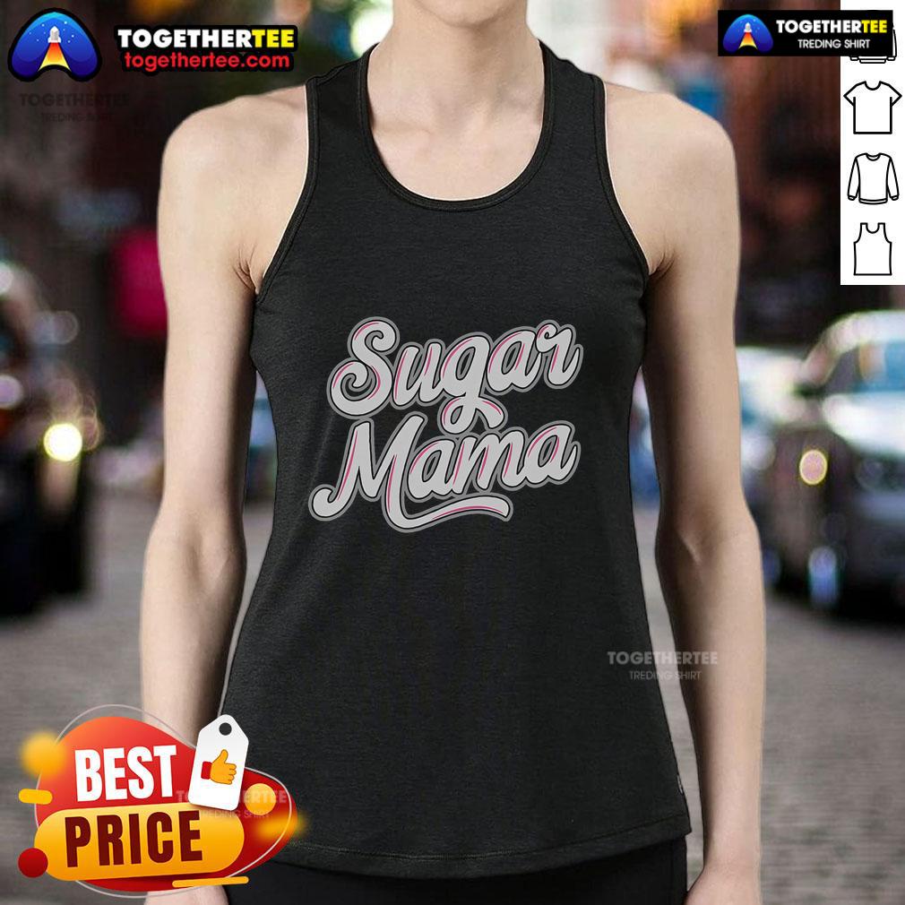 Alt Text: Premium Sugar Glider Sugar Mama Mom Tank Top featuring a cute sugar glider graphic, perfect for animal lovers.