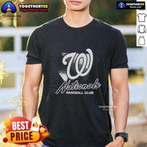 Premium Washington Nationals Side Arm Baseball Club T-Shirt featuring vibrant team colors and a comfortable fit.