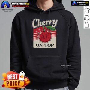 Cozy Pretty Armchair Expert Cherry On Top Hoodie displayed on a stylish armchair, perfect for fans of the podcast.