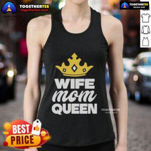Pretty crown tank top for Mother's Day, celebrating wives and moms as queens with stylish design and vibrant colors.