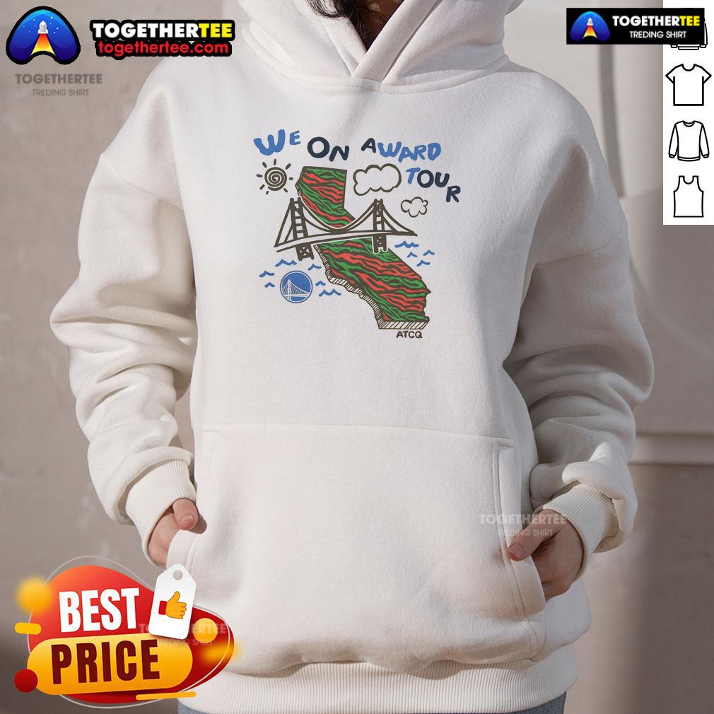 Top A Tribe Called Quest x Golden State Warriors We On Award Tour Hoodie featuring vibrant graphics and sporty design.