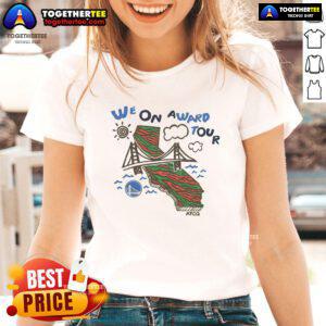 Top A Tribe Called Quest X Golden State Warriors We On Award Tour ladies tee featuring vibrant graphics and stylish design.
