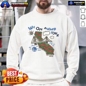 Top A Tribe Called Quest x Golden State Warriors We On Award Tour sweatshirt featuring vibrant colors and unique design.