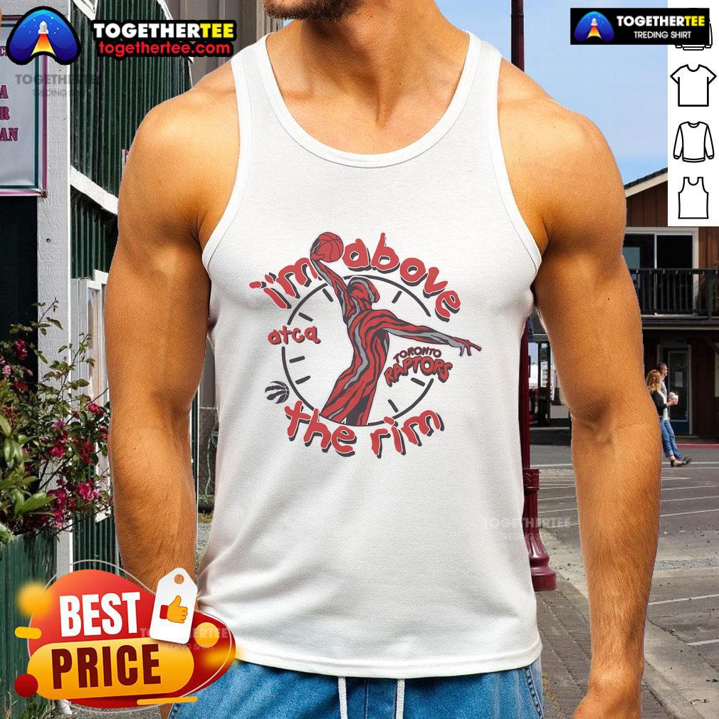 Top A Tribe Called Quest X Toronto Raptors I'm Above The Rim tank top featuring vibrant graphics and sporty design.