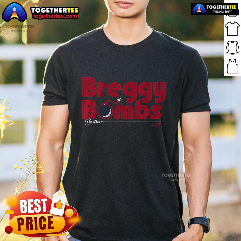 Top Alex Bregman Boston Breggy Bombs T-Shirt featuring a vibrant design for baseball fans and Bregman enthusiasts.