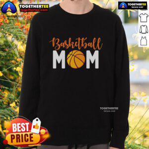 Stylish 'Top Awesome Basketball Mom' sweatshirt for proud basketball mothers, perfect for game days and casual wear.