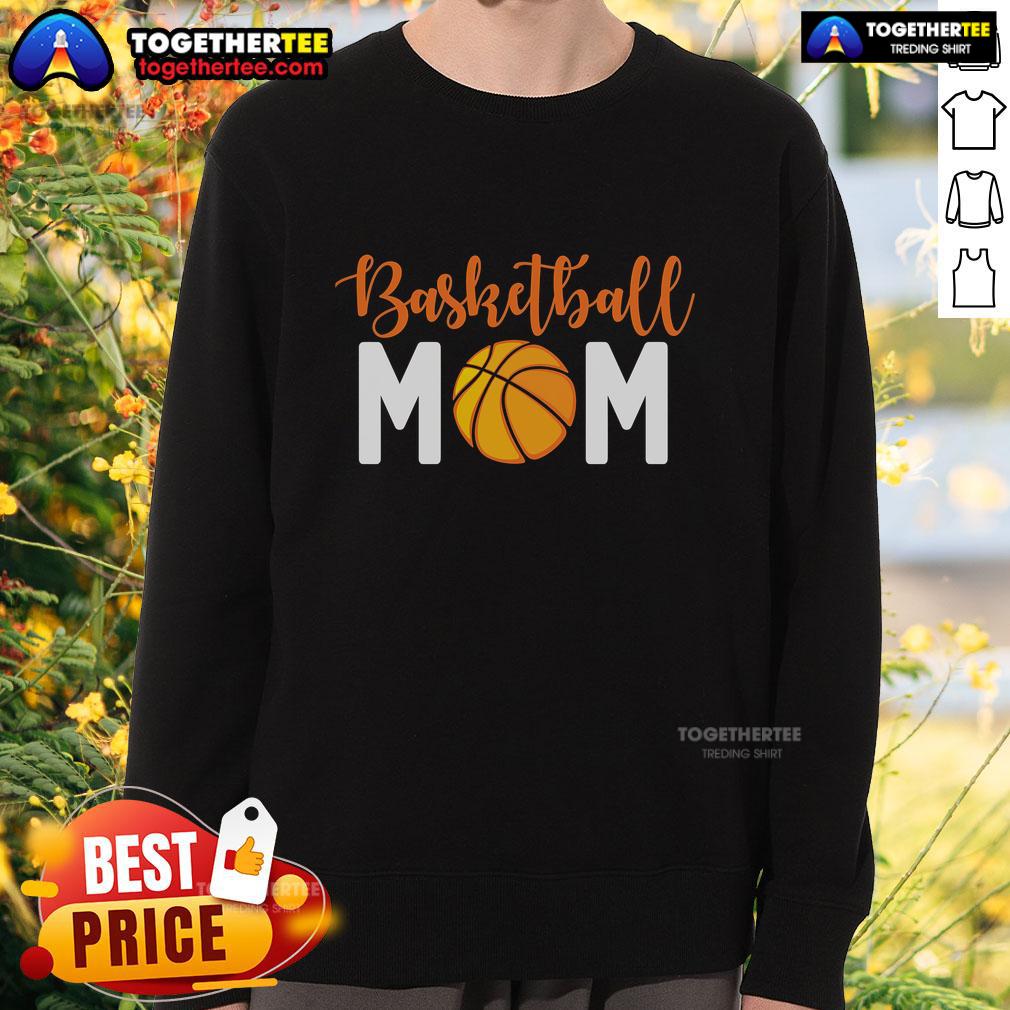 Stylish 'Top Awesome Basketball Mom' sweatshirt for proud basketball mothers, perfect for game days and casual wear.