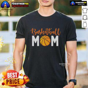 Top Awesome Basketball Mom T-Shirt showcasing a stylish design for proud basketball mothers supporting their kids.