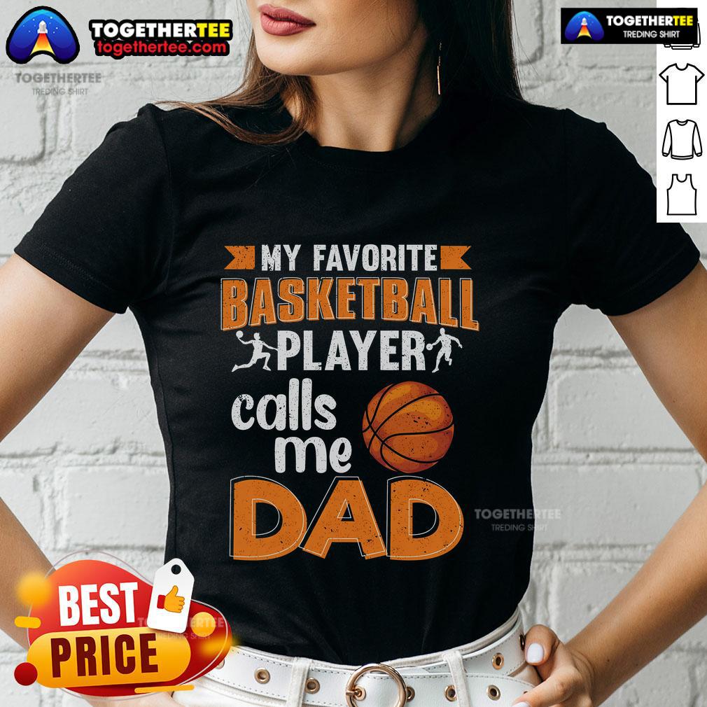 Top Basketball Player Father's Day Tee for Basketball Dads - Stylish and comfortable ladies' shirt celebrating sports dads.