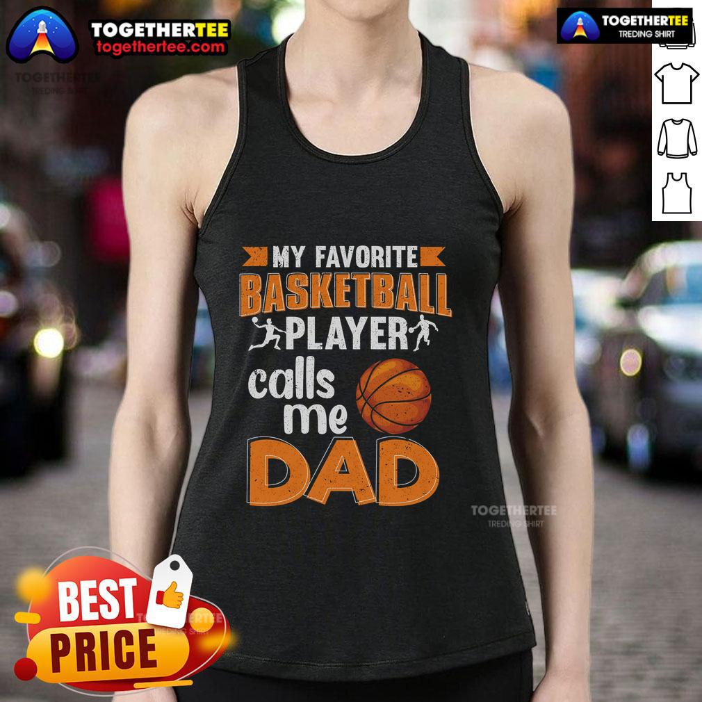 Top basketball player wearing a Father's Day basketball dad tank top, celebrating sports and fatherhood.
