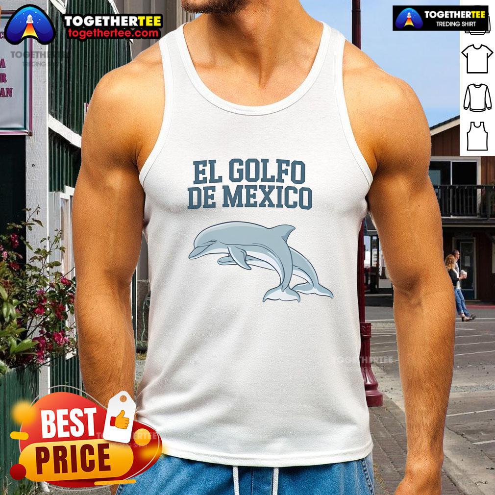 Stylish Top Dolphin tank top featuring Gulf of Mexico design, perfect for beach lovers and dolphin enthusiasts.
