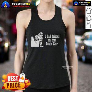 Group of friends wearing 'Top Friends On That Death Star' stormtrooper tank tops, showcasing Star Wars fandom and fun.