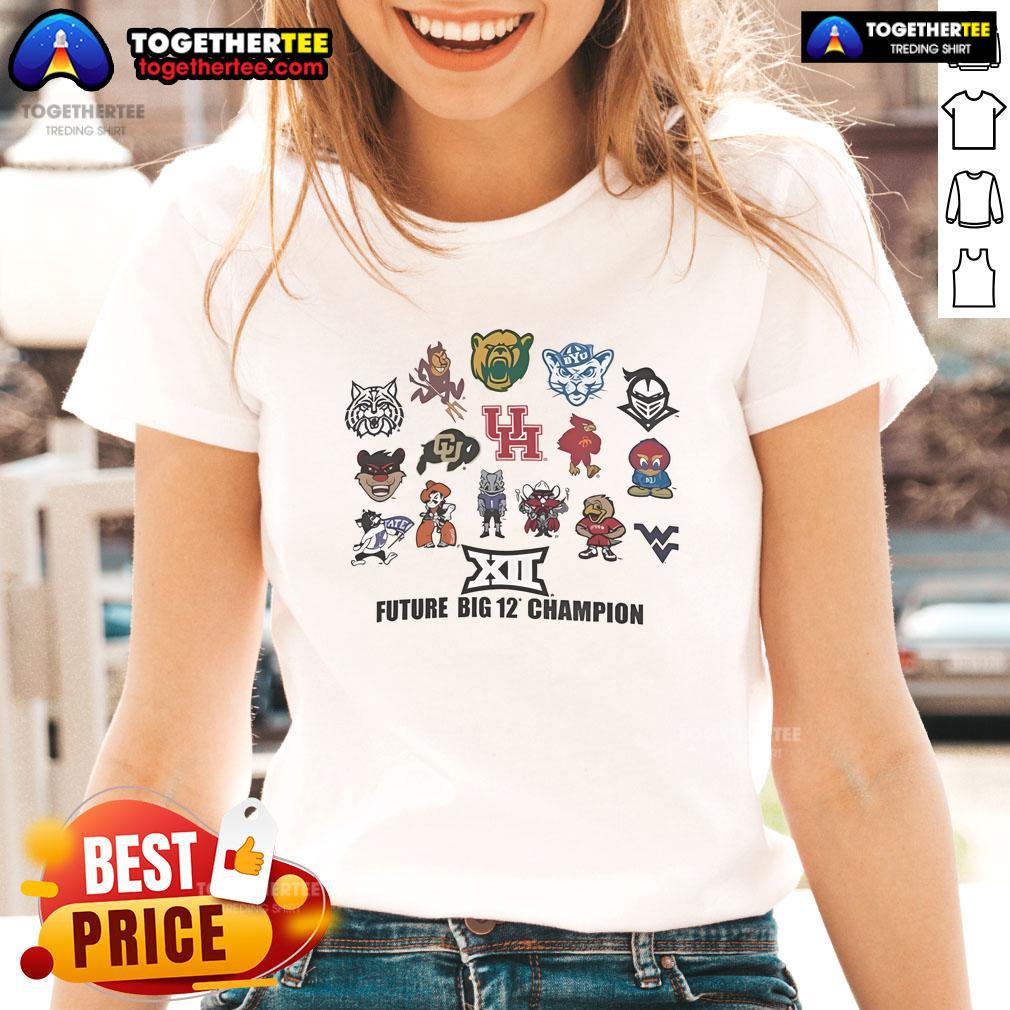 Top Future Big 12 Apparel Champion Ladies Tee in vibrant colors, perfect for fans showcasing school spirit and style.