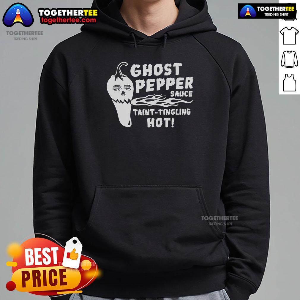Top Ghost Pepper Sauce hoodie with vibrant design, perfect for spice lovers who enjoy taint-tingling heat.