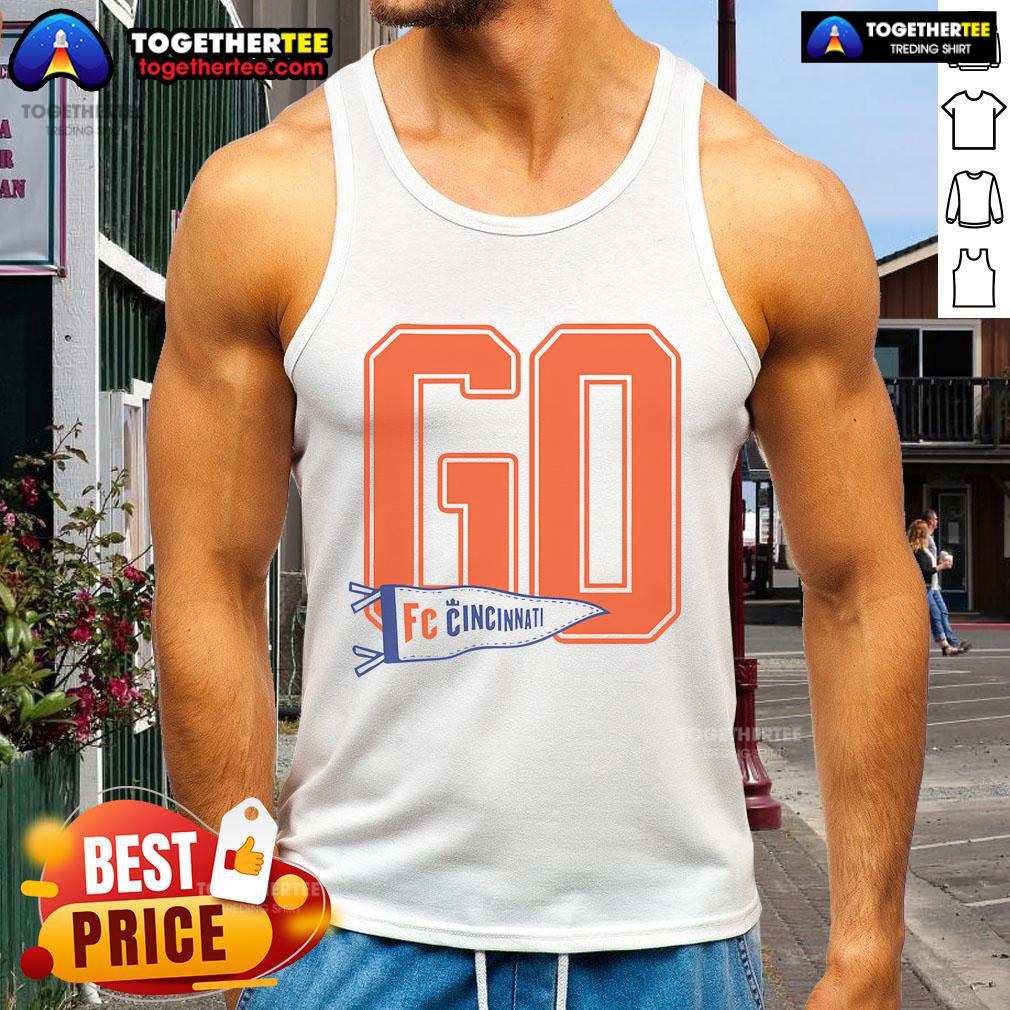 Top Go FC Cincinnati Tank Top - Stylish and comfortable tank top featuring the FC Cincinnati logo for fans.