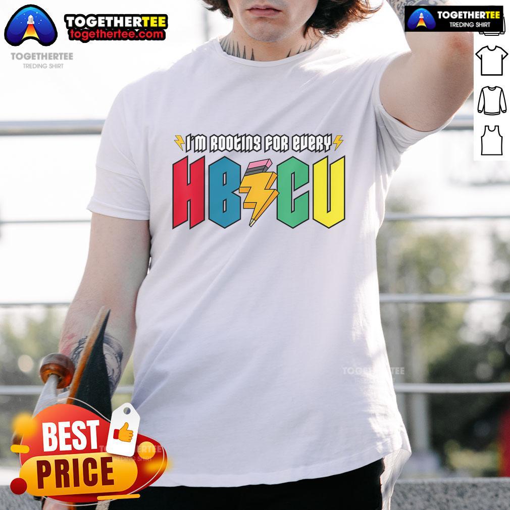 Top I'M Rooting For Every HBCU African American College Alumnus T-Shirt in vibrant colors, showcasing HBCU pride and unity.