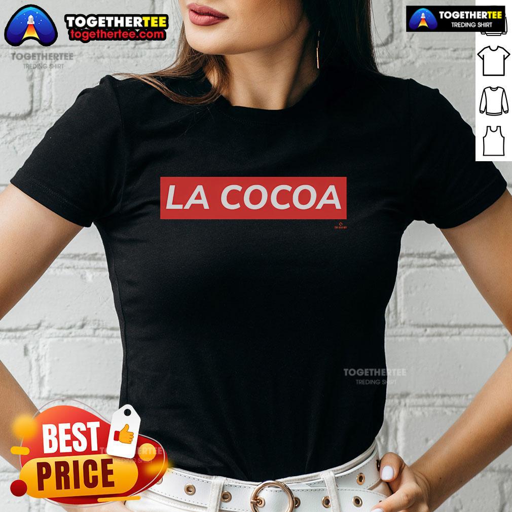 Top La Cocoa Es Suprema Elly De La Cruz ladies tee featuring vibrant design, perfect for fans of baseball and stylish apparel.
