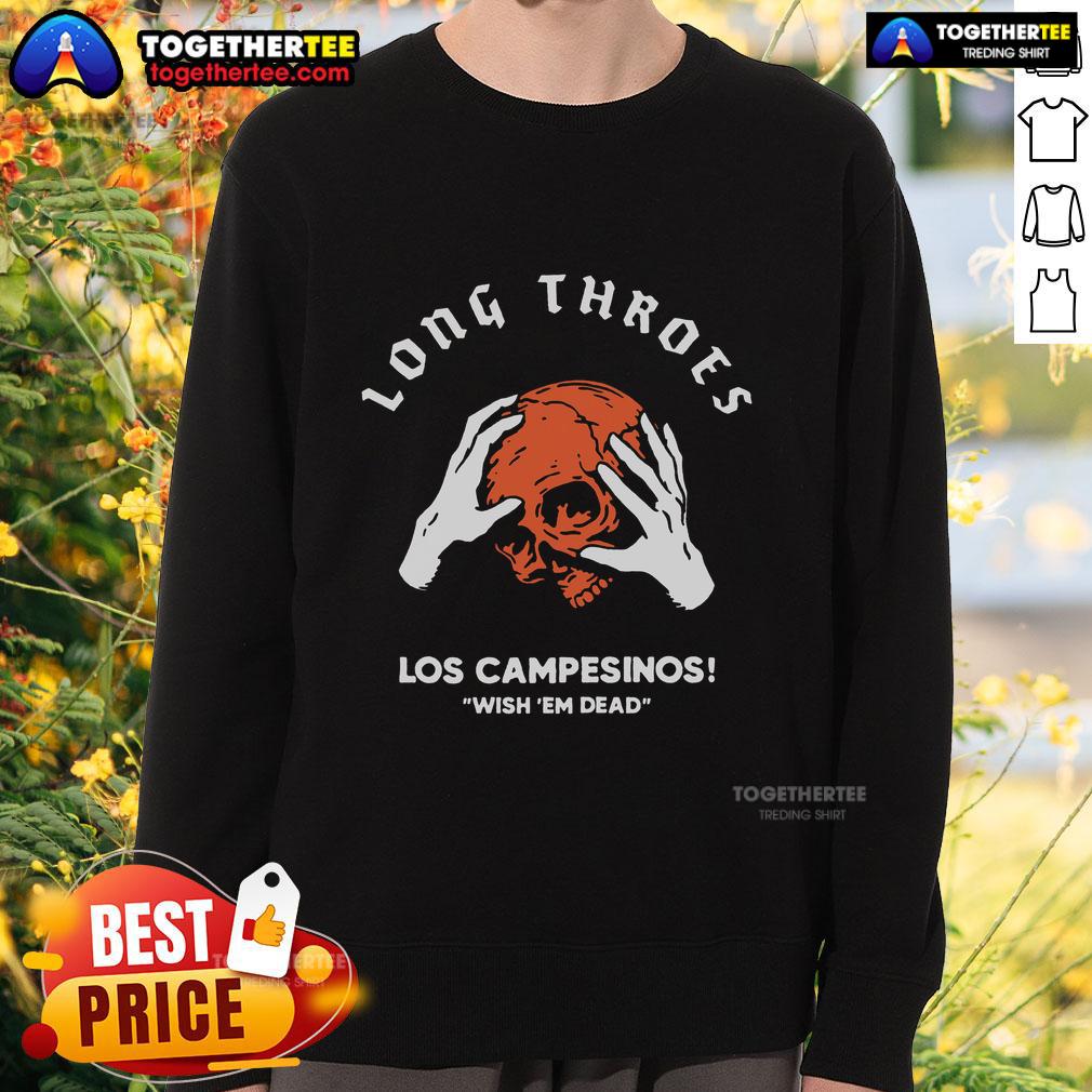 Top-Long-Those-Los-Campesinos-Wish-Em-Dead sweatshirt featuring vibrant design and cozy fit for music fans.