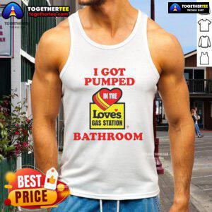 Top Meth Syndicate tank top displayed in a gas station bathroom, showcasing vibrant design and edgy streetwear style.