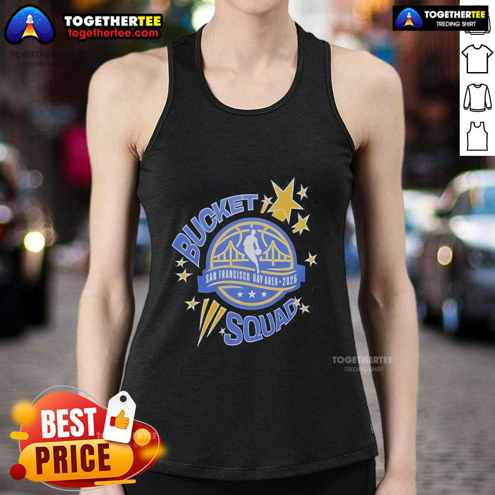Top NBA All-Star 2025 Starter Bucketsquad Tank Top featuring vibrant graphics and a stylish design for basketball fans.