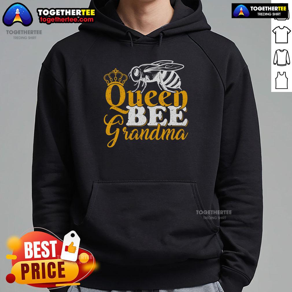 Top Queen Bee Beekeeper hoodie for honey bee lovers, featuring a stylish design perfect for grandma and bee enthusiasts.