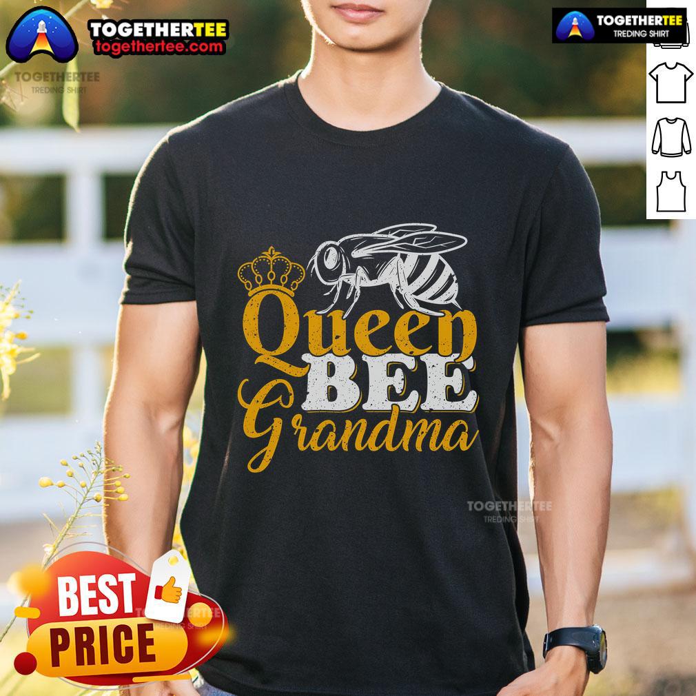Top Queen Bee Beekeeper T-Shirt featuring a proud Grandma bee lover with honey bees graphic design.
