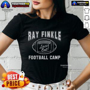 Top Ray Finkle Football Camp Laces Out Ladies Tee featuring a fun design for female football fans and camp enthusiasts.