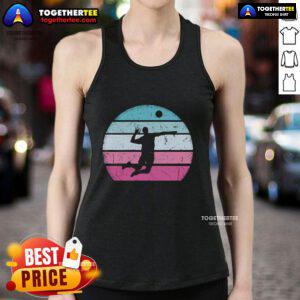 Top Retro Volleyball Vintage Tank Top featuring a classic design and vibrant colors, perfect for nostalgic sports enthusiasts.