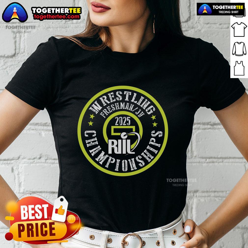 Top-Riil Wrestling Freshman JV Championships Ladies Tee featuring a stylish design for female wrestlers and fans.