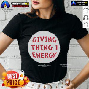 Top Thing 1 Energy Ladies Tee from The Children's Theatre featuring vibrant design and comfortable fit for young fans.