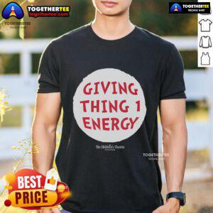 Top Thing 1 Energy Children's Theatre T-Shirt featuring vibrant design, perfect for young theatre enthusiasts.