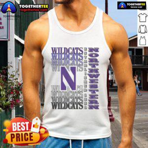 Nice Northwestern Wildcats gradient wordmark tank top featuring bold team colors and stylish design for fans.