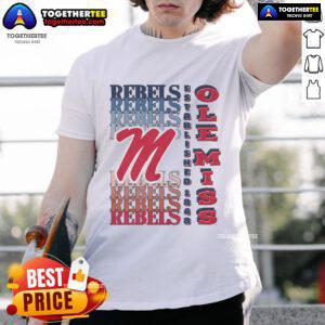 Nice Ole Miss Rebels gradient wordmark T-shirt featuring vibrant colors and stylish design for fans of Ole Miss.