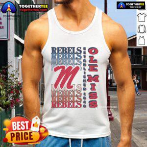 Nice Ole Miss Rebels gradient wordmark tank top featuring bold colors and stylish design for fans.