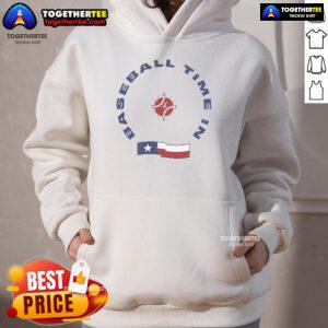 Official Dlls Baseball Time in Texas hoodie showcasing a stylish design for fans of Texas baseball.
