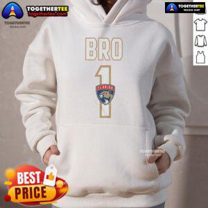 Official Florida Panthers Number 1 Bro Hoodie featuring team logo and vibrant colors, perfect for fans and game day wear.