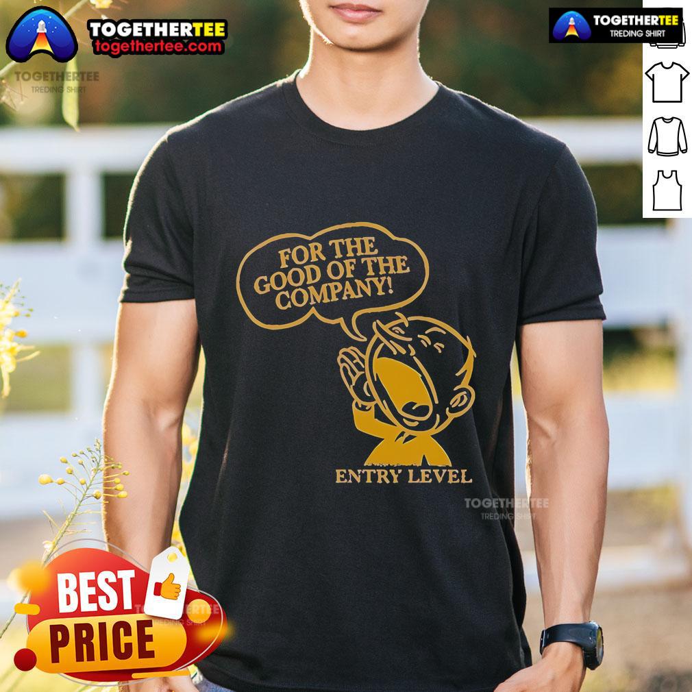 Official For The Good Of The Company entry level t-shirt featuring a modern design and vibrant colors for casual wear.